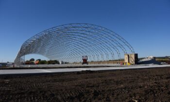 Iowa Airmen build huge fabric structure in preparation for DOD Readiness Training project