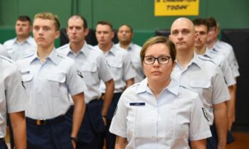 Iowa Air National Guard’s 133rd Test Squadron honors unit members at Fort Dodge ceremony